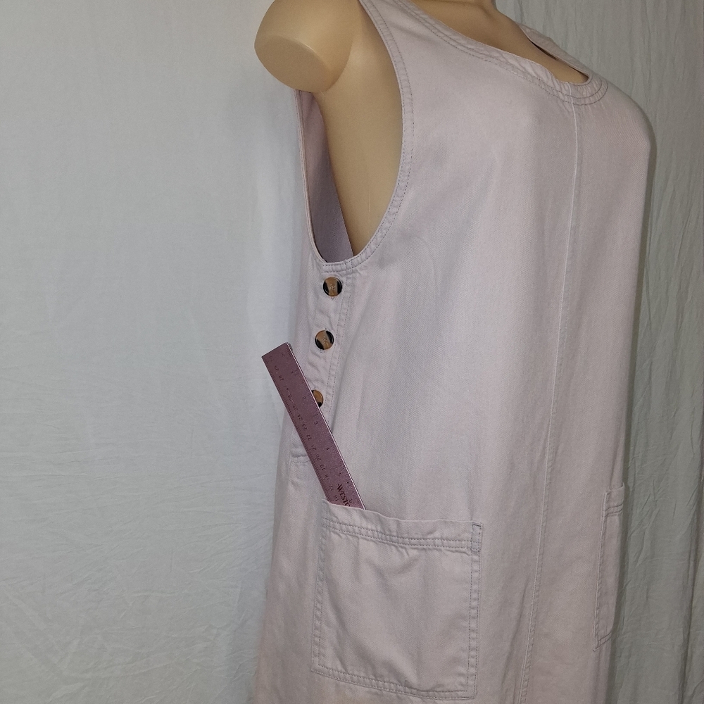 Original Ty wear 90s  Midi Dress Pale Purple Style Tencel Sleeveless Size 10 - Picture 12 of 16